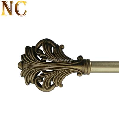 China Poly Fashion Eco-friendly Design Modern Decorative Resin Curtain Rod Finials for sale