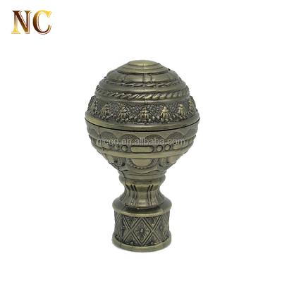 China Eco-friendly China Supplier Classic Home Decoration Wrought Iron Chrome Curtain Rod Finials for sale