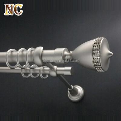 China Hot Sale Eco-friendly Extended Adjustable Aluminum Alloy Metal Strong Aluminum Herringbone Curtain Pole for sale