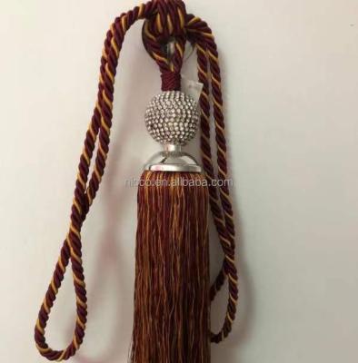 China Handmade Tassel Bead Fringe Tassel Window Tie Backs In Rayon Eco-Friendly Tassels Curtain Lace Curtain Accessories for sale