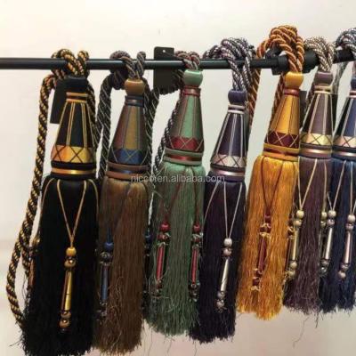 China Eco - Friendly Curtain Tassel Wall Hook Window Accessories Curtain Top Tiebacks For Sales for sale