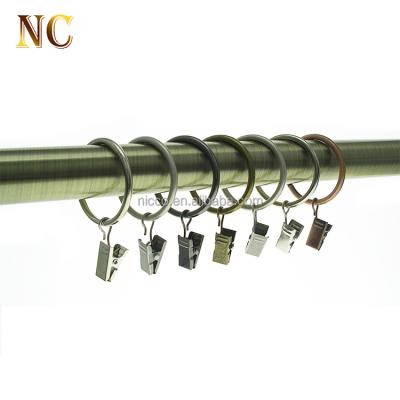 China Small Eco-friendly Wrought Iron Metal Wholesales Curtain Eyelet Ring Clip Accessories for sale