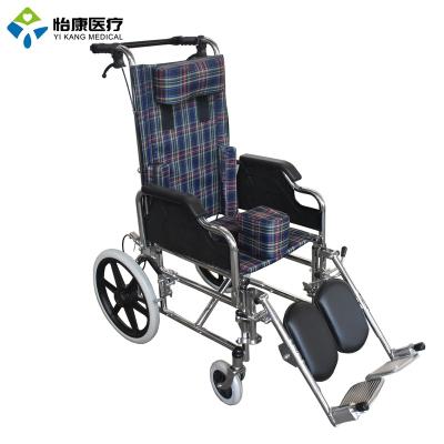 China Manual Chrome Steel Wheelchair Reclining High Back Price With Detachable Push Bar And Pneumatic Mag Wheel (212BCEG) for sale