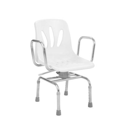 China Stainless Steel Height Adjustable Swivel Medical Shower Chair For Elderly for sale