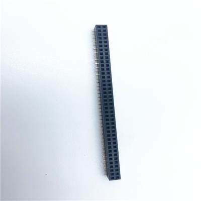 China PCB 2.54mm Double Row 2*40P Female Header s.m.t Y Type H=5.0/7.1/8.5 for sale