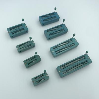 China PCB 2.54mm zif 40 pin socket connector jointed 7.62/15.24mm socket stamped for sale