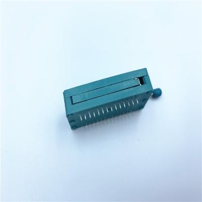 China Universal zif socket 2.54mm universal pitch socket zif green color 28P wide type for sale