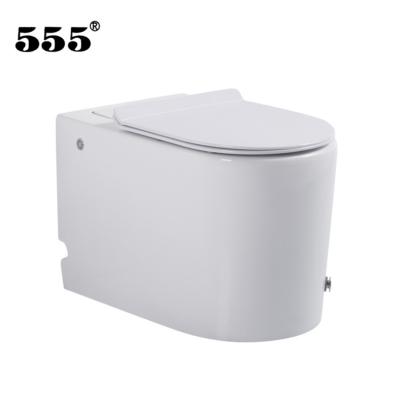 China Double-flow 555 Bathroom Floor Mounted New Style Toilet Battery Use Pulse Solenoid Electronic WC Toilet for sale