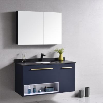 China Waterproof 555 Stainless Steel Wholesale Modern Wall Hung Vanity Bathroom Mirror Cabinet With Sink for sale