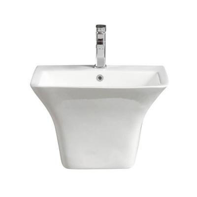 China Modern Hand Small Art Bathroom Chaozhou Modern Design Wash Basin-Rectangular-Ceramic-Wash-Pedestal-basin for sale