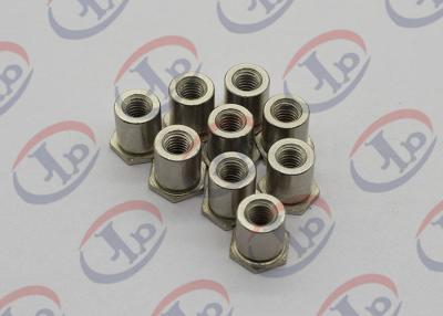 China Lathe Turning Metal Machined Parts Hex Head Nuts With M3 Thread / Nickel Plating for sale