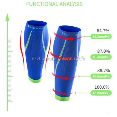 China 2019 Spandex Leg Calf Compression Sleeve 20-30mmHg Nylon Strong Calf Support Multiple Graduated Pressure For Sports for sale