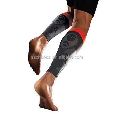 China Hot Selling Unisex Nylon Spandex Compression Calf Shin Sleeve Guard For Running Tennis Basketball for sale