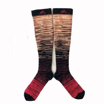 China Breathable custom logo over knee compression sock for sale