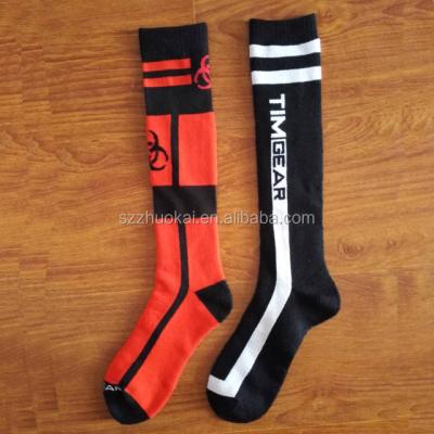 China Logo Thermal Thick Winter Wool Antibacterial Customized Merino Merino Socks In Black And Red Color for sale