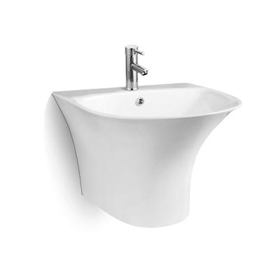 China Hot Sale Modern Sanitary Ware Ceramic Bathroom Wall Hung Basin (WB101) for sale