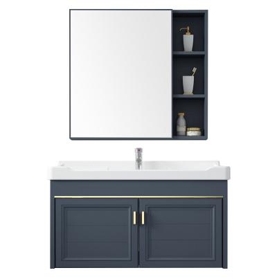 China JOININ Modern Design Bathroom Sink Cabinets Environmental Friendly Aluminum Furniture With Mirror for sale