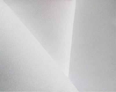 China Polyester spun yarn fabric bleach white, 240 cm width, 215-220 GSM for sale