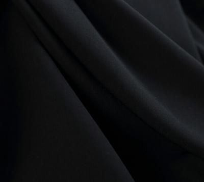 China Polyester wool peach fabric formal black color for abaya cloth, width 58 inches, 68 inches for sale