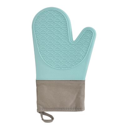 China Custom Silicone Eco-Friendly Oven Mit Hand Protect Long Oven Gloves Heat Resistant OEM 1PC Shape Food Grade Silicone Oven Mitts for sale