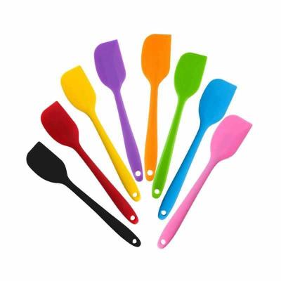 China 28CM Kitchen Tools Food Grade Silicone Spatula Nonstick Viable Cake Cream Spatula Custom Kitchen Spatula Set for sale