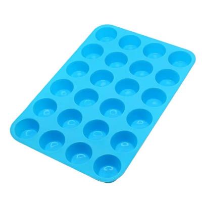 China Viable Silicone Roll Pan Cup Cake Baking Tools 24 Silica Gel Mold for sale