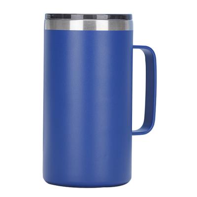 China 20oz Disposable Travel Tumbler Cup Insulated Coffee Double Wall Mug With Handle Customized Tumblers for sale