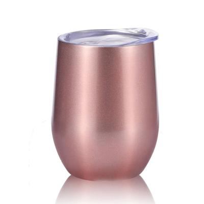 China Sustainable Double Wall Stainless Steel Thermal Insulated Wine Tumbler Glass Cup for sale