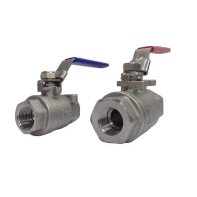 China Stainless Steel Industrial High Pressure Carbon Steel 2PC Threaded Ball Valve for sale