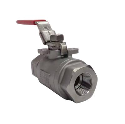 China 3000WOG / 6000WOG High Pressure Industrial 2PC Carbon Steel NPT Threaded Ball Valve for sale