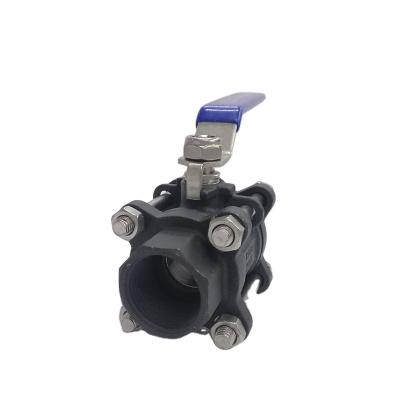 China Industrial Carbon Steel Ball Valve 3pc 1000wog Thread Gauge Ball Valve Bsp Bspt NPT for sale