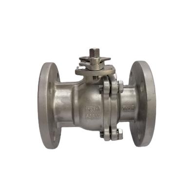 China Floating Ball Valve SS304 SS316 JIS 10k Standard Stainless Steel Industrial Flanged Ball Valve for sale