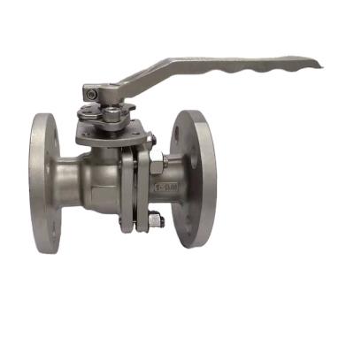 China Competitive Price Industrial 2PC Flanged Ball Valve With Mounting Bracket ISO5211 JIS Flange for sale