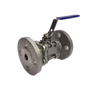 China Industrial Cheap Price 3PC Stainless Steel Flange 316l Manual Ball Valve for sale