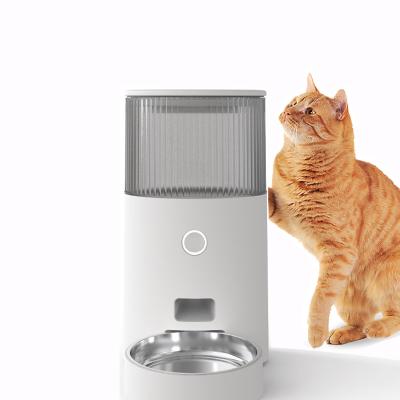 China Auto Rfid Wifi Chip Cats Dogs Slow Down Stainless Food Dispenser Metal Bowl Smart Pet Auto Feeder for sale