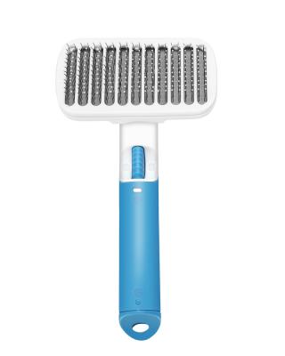 China 2022 Viable Cheap Pet Supplies Dematting Slicker Brushes Self Cleaning Flea Comb For Dogs And Cats for sale