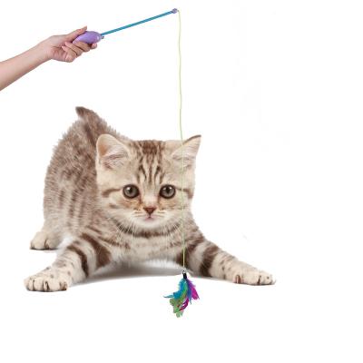 China Non-Toxic Laser Cat Stick For Cat Playing Funny Safe Grip Feather Laser Viable for sale