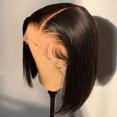 China Wholesale Bob short hair lead wigs lace front and high quality Peruvian lead wig 8 inch, virgin remy lead lace front wig hair for sale