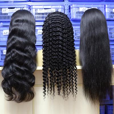 China Full Lace Wig 150% 180% Body Wave Density Hd Full Lace Frontal Wig Glueless Brazilian Hair Lace Front Wig For Black Women for sale