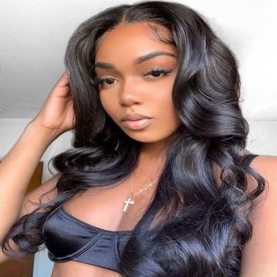 China Body Wave FDX 10a Grade 100% Raw Unprocessed Virgin Remy Human Hair Lace Frontal Wigs For Black Women for sale