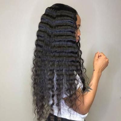 China Dropshipping Deep Wave Deep Wave Weave Raw Virgin Hair Vendors Cuticle Aligned Peruvian Hair Hair Weave Bundles for sale