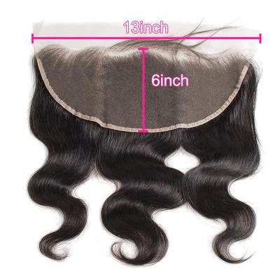 China Raw Unprocessed Brazilian Human Hair 13x6 100% Virgin Human Hair 12a Swiss Lace Headband Closure Mini Cuticle Aligned Virgin Hair Body Wave 34 36 40 Inches To Customize for sale