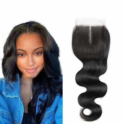 China 100% Virgin Human Hair 5x5 Lace Closure 12a Raw Unprocessed Transparent Brazilian Silk Natura Low Body Wave Hd Lace Closure 20 Inches for sale