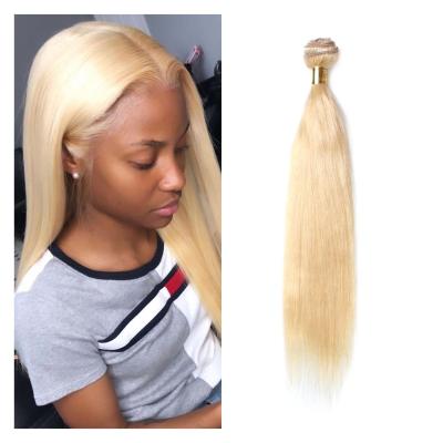 China Hot Sale 613 Straight Blonde FDX Virgin Brazilian Hair Bundles With 360 Closure for sale