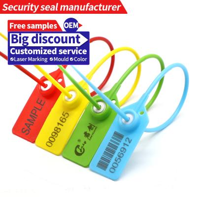 China JCPS509 security plastic seal lock for tag numbered plastic security seals plastic disposable seal tag for sale