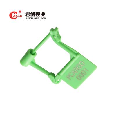 China JCPL003 split lock in plastic padlock seal disposable boxes security padlock seal lock meter seal padlock clear for sale