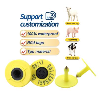 China JCET010  nfc Animal Ear Tag for Cattle sheep pig custom tpu rfid ear tag for sale