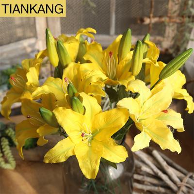 China Decorative Artificial Lily Flowers Decorative Artificial Flower Lily Flowers For Wedding for sale