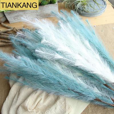 China Cheap Wholesale Artificial Fluffy Grass Branch Plants Hairy Artificial Leaves Decorative Artificial Fluffy Grass Branch for sale