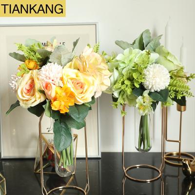 China Decorative Artificial Flowers Rose Bouquet Roses Weddings Decoration Artificial Flower for sale